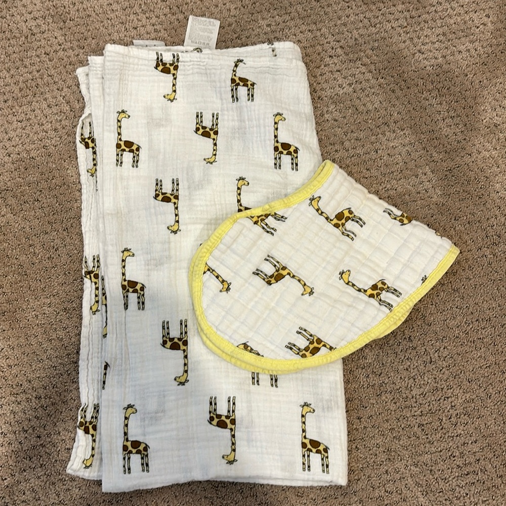 Aden + Anais Muslim Swaddle and Marching Burp Cloth